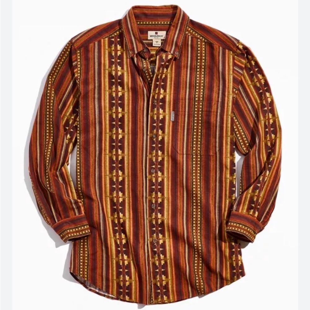 Woolrich Earthy Tones Striped Shirt